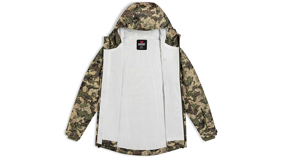 Savage Arms Long Sleeve Rain Jacket - Mens, Green Camo, Medium, 6M05OC00OLC-M