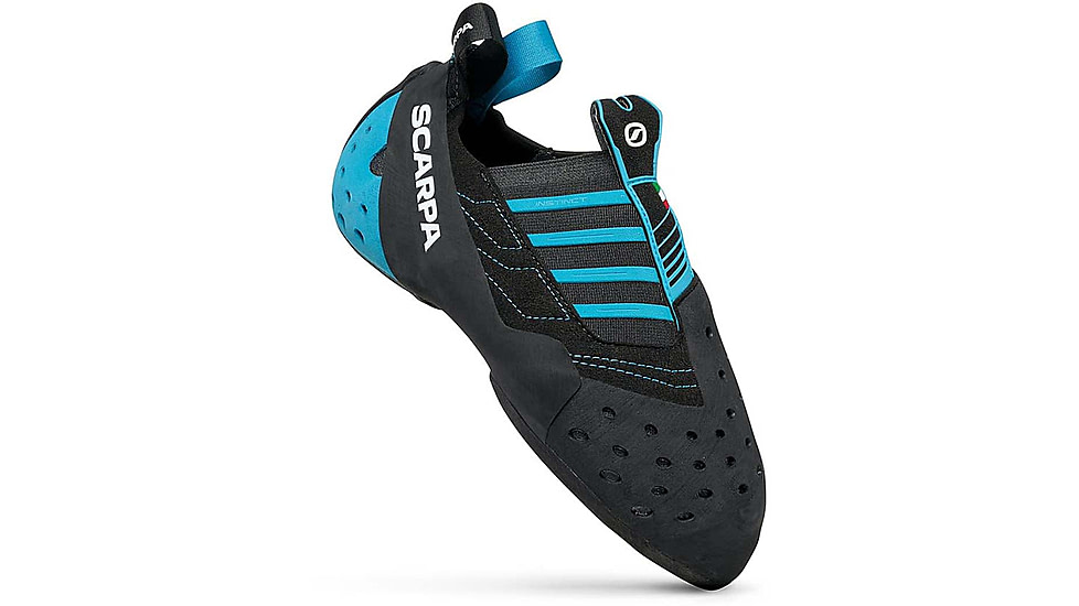 Scarpa Instinct S Climbing Shoes, Black/Azure, 37.5, 70039/000-BlkAzr-37.5