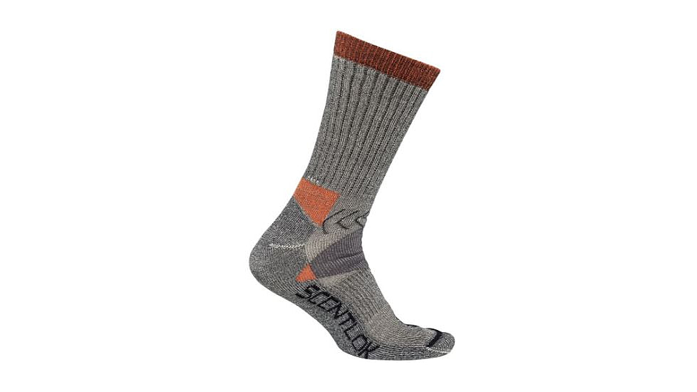 ScentLok Hiker Crew Sock, Grey, MD 89242-105-MD