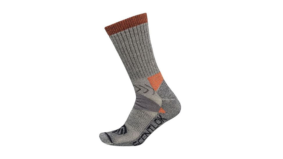 ScentLok Hiker Crew Sock, Grey, MD 89242-105-MD