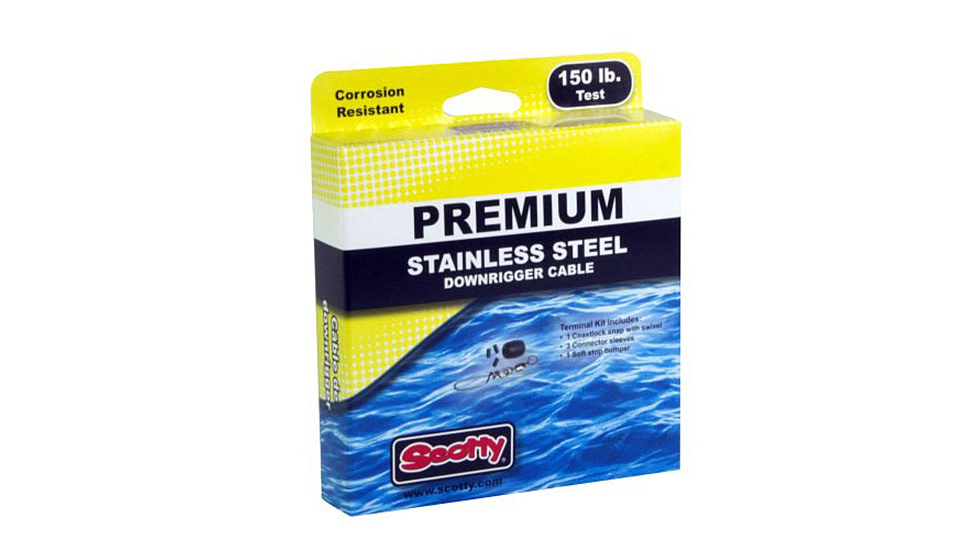 Scotty Premium SS Downrigger Cable w/Terminal Kit 400ft Spool 620028