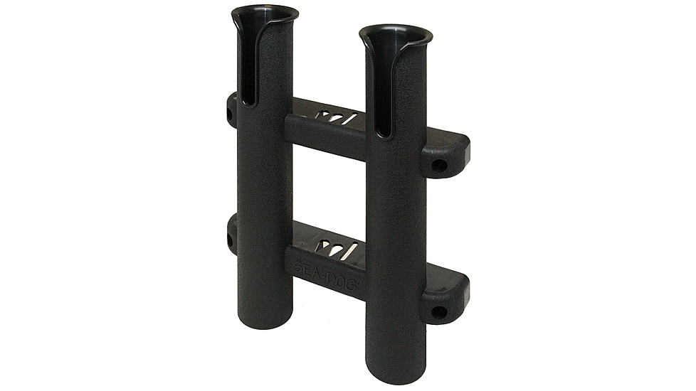 Sea-Dog Two Pole Side Mount Rod Storage Rack - Black 77688