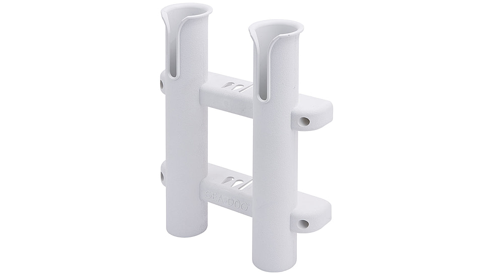 Sea-Dog Two Pole Side Mount Rod Storage Rack - White 77687