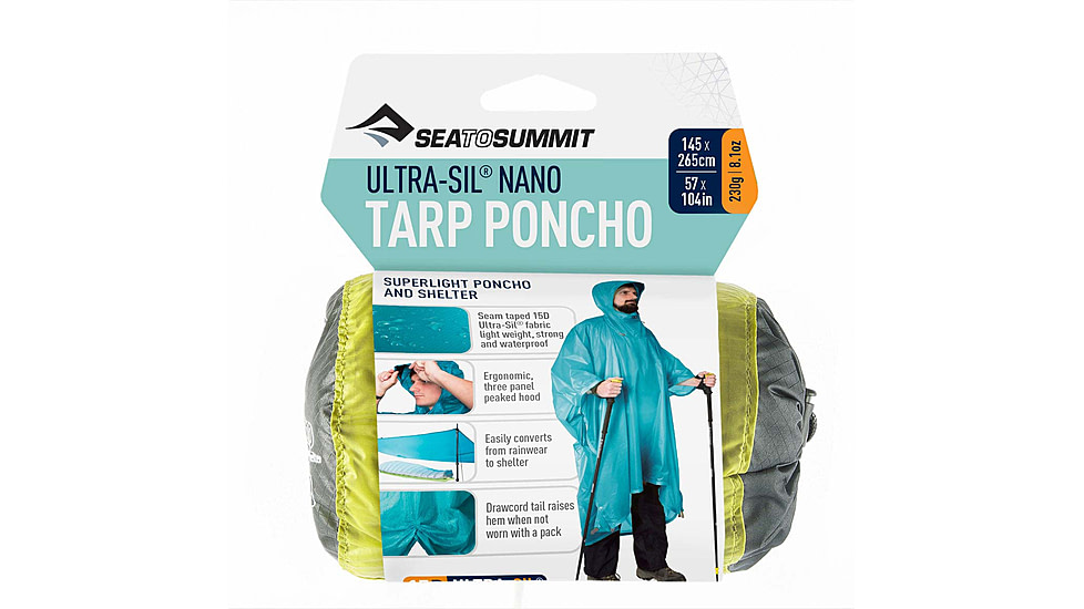 Sea to Summit Ultra-Sil Nano Tarp Poncho-Pacific Blue