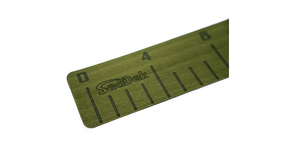 SeaDek 4in x 36in 3mm Fish Ruler w/Laser SD Logo, Olive Green, 22135-80050