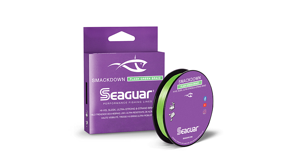Seaguar Smackdown Flash Green Braid Fishing Line, 150 yards, 15 lbs, 15SDFG150