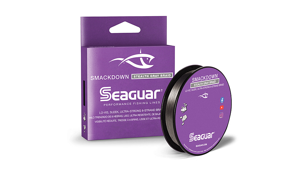 Seaguar Smackdown Stealth Gray Braid Fishing Line, 150 yards, 65 lbs, 65SDSG150