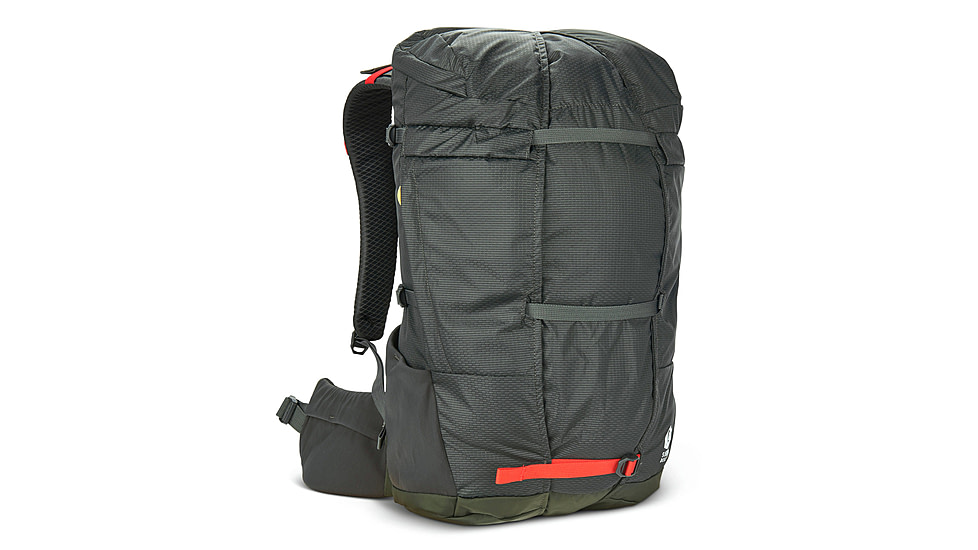 Sierra Designs Flex Hike 20-30L Backpacks, Peat/Fiery Red, 80711823PT