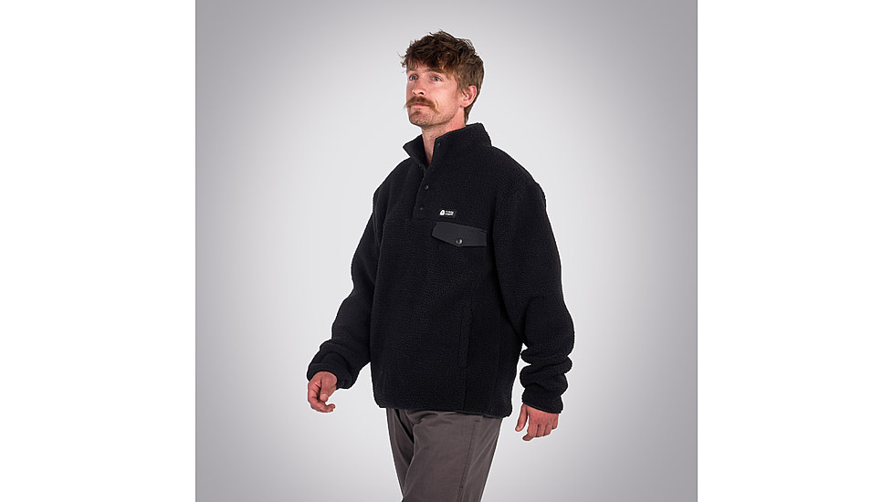 Sierra Designs Hale Snap Pullover - Mens, Black, Small, 22940923BK-SM