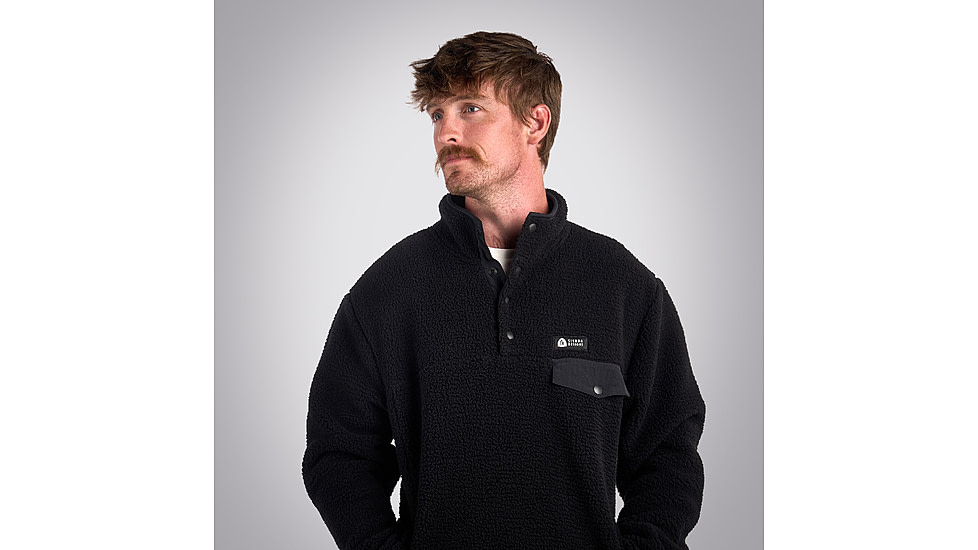 Sierra Designs Hale Snap Pullover - Mens, Black, Small, 22940923BK-SM