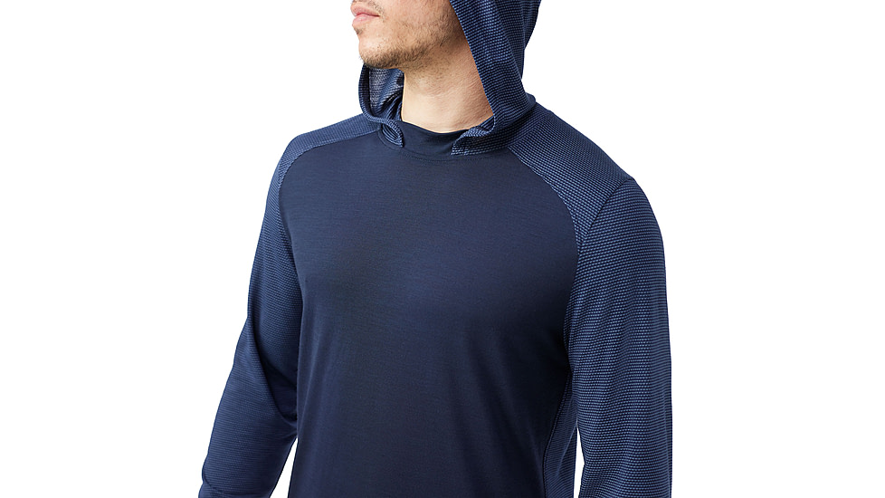 Smartwool Active Mesh Hoodie - Mens, Nightfall Blue/Deep Navy, Small, SW002295P62100S000