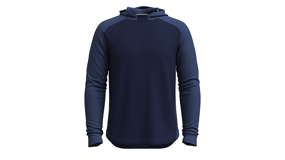 Smartwool Active Mesh Hoodie - Mens, Nightfall Blue/Deep Navy, Small, SW002295P62100S000