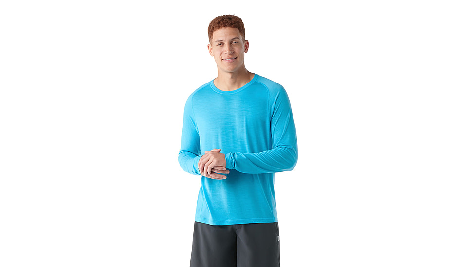 Smartwool Active Ultralite Long Sleeve - Mens, Pool Blue, Extra Large, SW016546N1810XL000