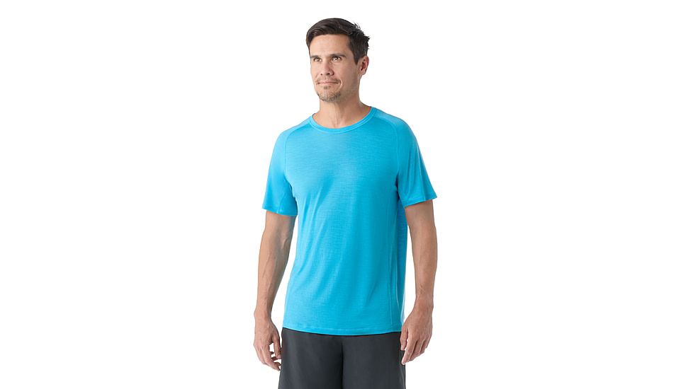 Smartwool Active Ultralite Short Sleeve - Mens, Pool Blue, 2XL, SW016544N181XXL000