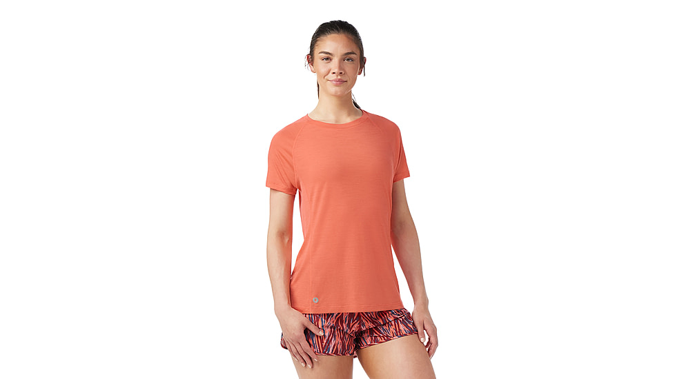 Smartwool Active Ultralite Short Sleeve - Womens, Coral Reef, Medium, SW016587P35100M000
