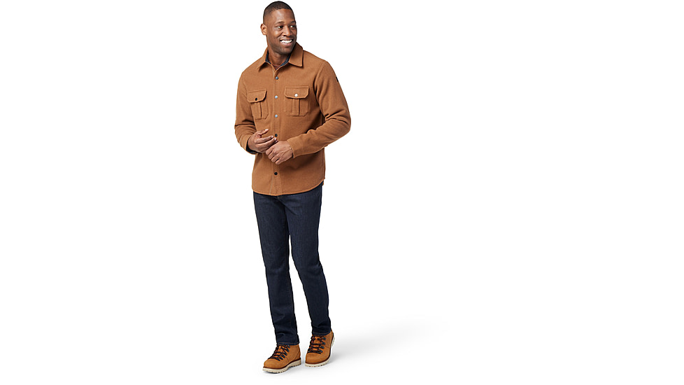 Smartwool Anchor Line Shirt Jacket - Mens, H58 Whiskey, Extra Large, SW000122H58XL