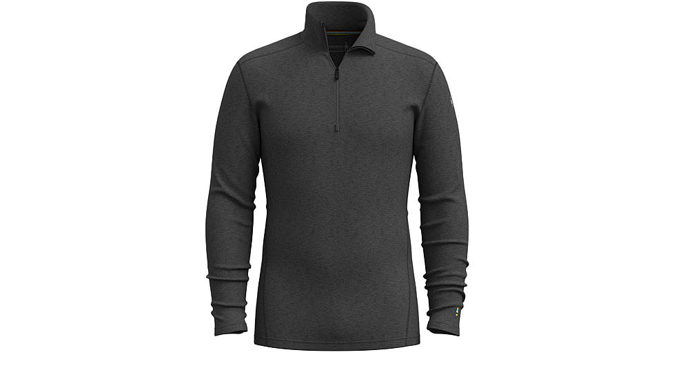 Smartwool Classic Thermal Merino Base Layer 1/4 Zip - Mens, Charcoal Heather, Small, SW002821010100S000