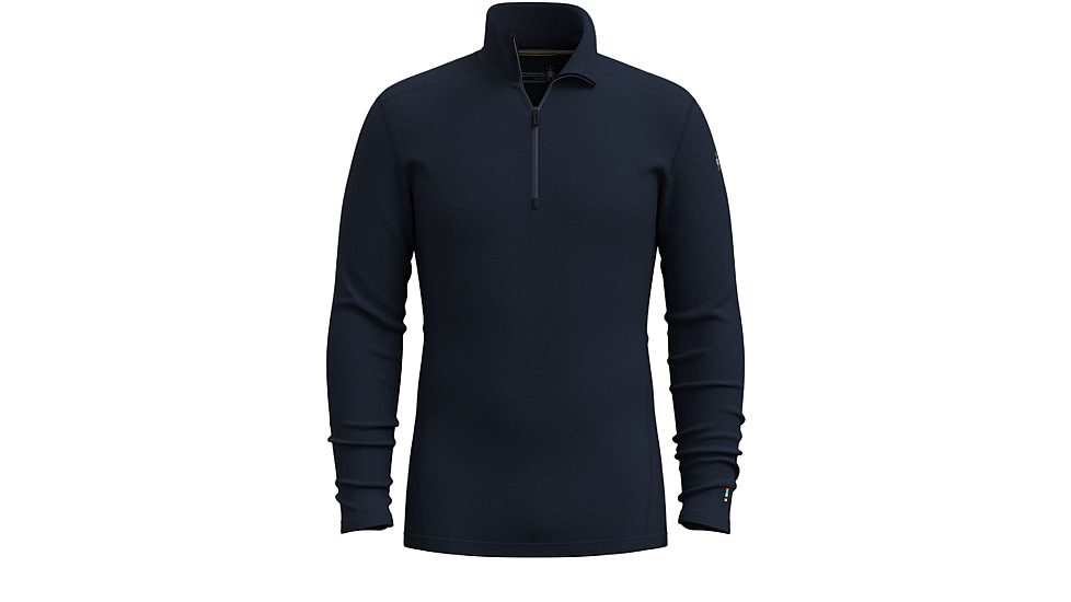 Smartwool Classic Thermal Merino Base Layer 1/4 Zip - Mens, Deep Navy, Large, SW002821092100L000