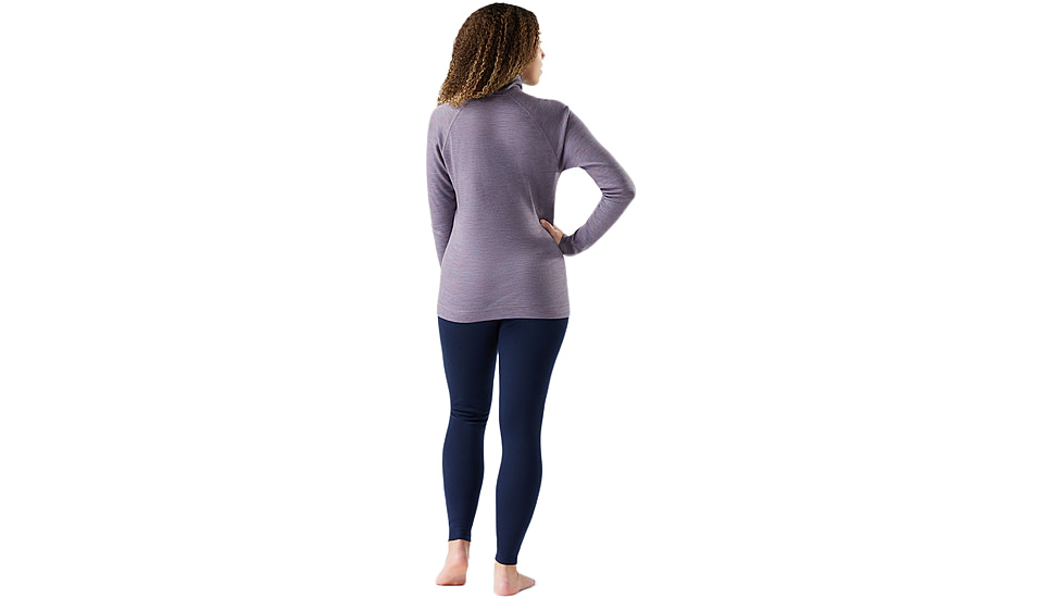 Smartwool Classic Thermal Merino Base Layer 1/4 Zip - Womens, Chalk Violet Heather, Medium, SW002828N81100M000