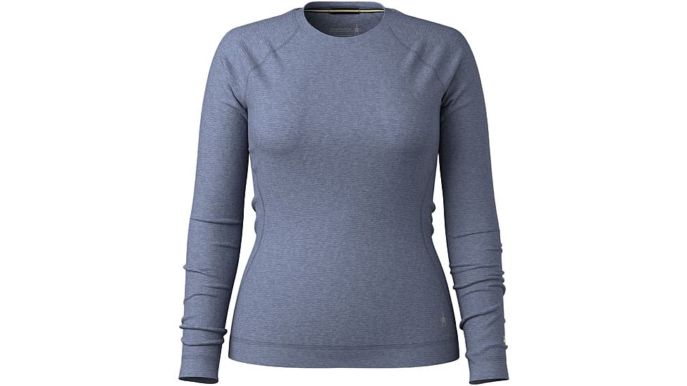 Smartwool Classic Thermal Merino Base Layer Crew - Womens, Nightfall Blue Heather, Medium, SW016369P44100M000