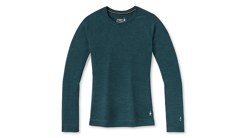 Smartwool Classic Thermal Merino Base Layer Crew - Womens, Twilight Blue Heather, Extra Small, SW016369G751-XS