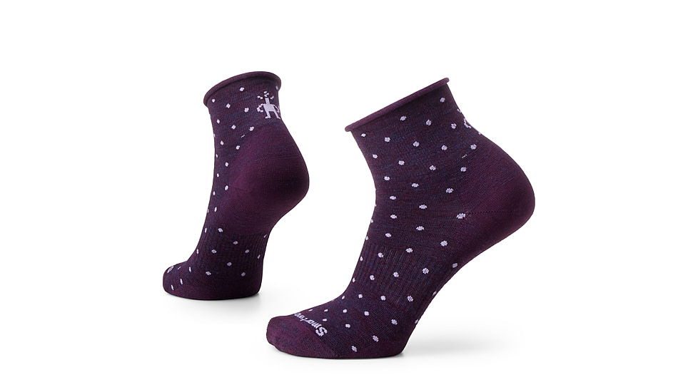 Smartwool Everyday Classic Dot Ankle Socks - Womens, Purple Iris, Medium, SW001840L90100M000