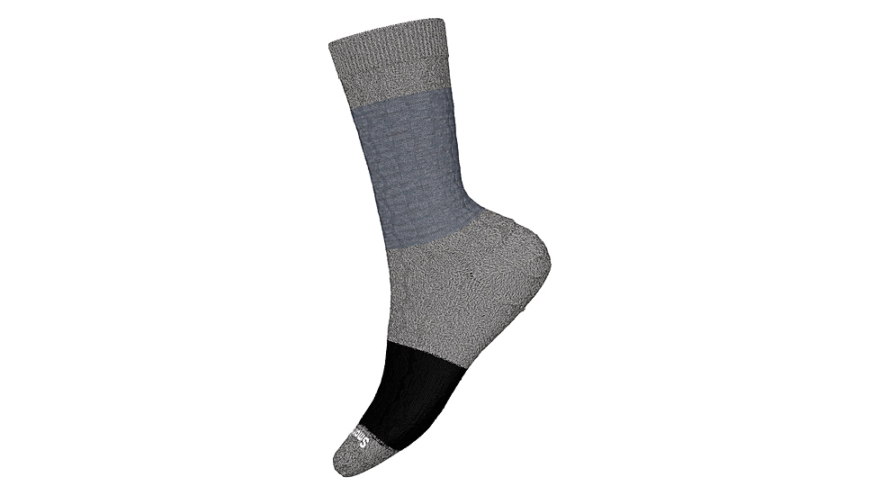 Smartwool Everyday Color Block Cable Crew Socks - Womens, Charcoal, Large, SW0018320031-L