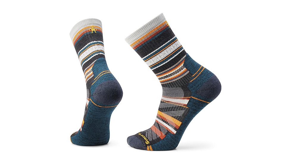 Smartwool Hike Light Cushion Panorama Crew Socks - Mens, Charcoal, Medium, SW002160003100M000
