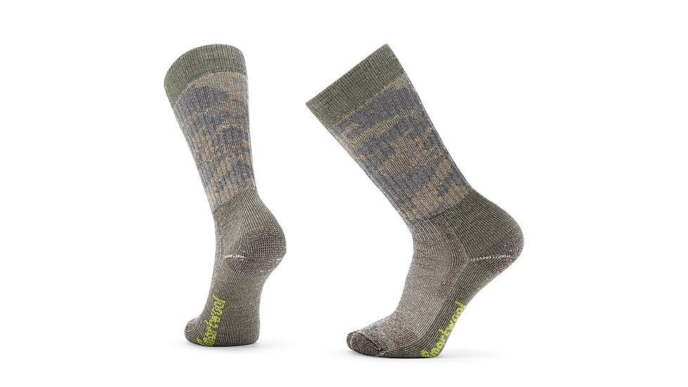 Smartwool Hunt Classic Edition Full Cushion Camo Tall Crew Socks, Chestnut, Medium, SW002265207100M000