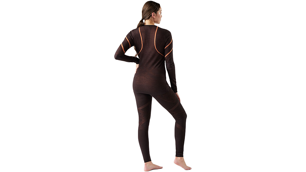Smartwool Intraknit Thermal Merino Base Layer Crew - Womens, Mink/Terracotta, Small, SW019284Q33100S000