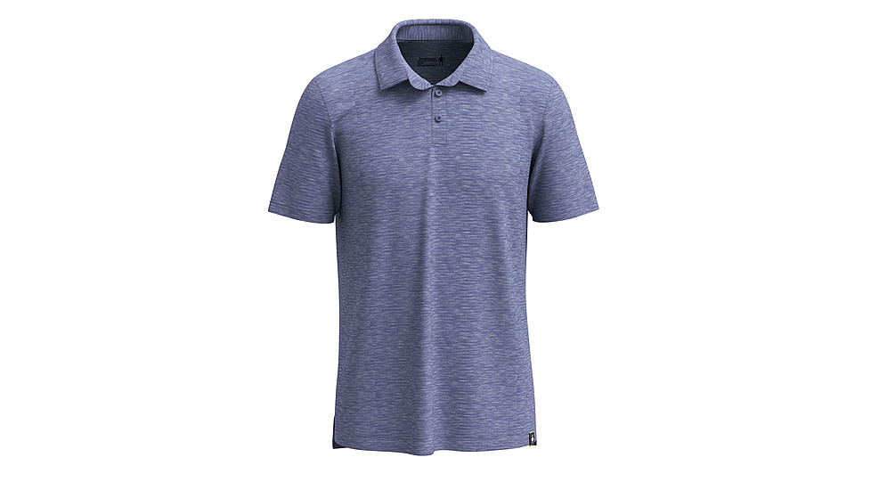 Smartwool Mens Merino Hemp Blend Short Sleeve Polo - Mens, Nightfall Blue Heather, 2XL, SW016580P441XXL000