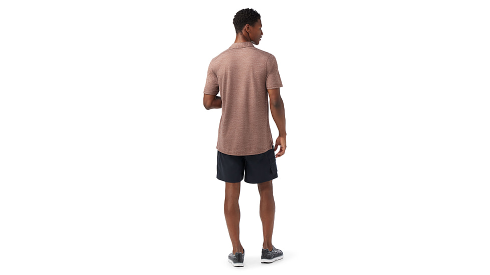 Smartwool Mens Merino Hemp Blend Short Sleeve Polo - Mens, Sable Brown Heather, 2XL, SW016580N211XXL000