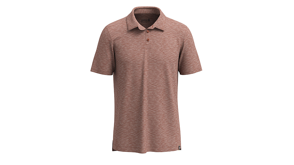 Smartwool Mens Merino Hemp Blend Short Sleeve Polo - Mens, Sable Brown Heather, 2XL, SW016580N211XXL000