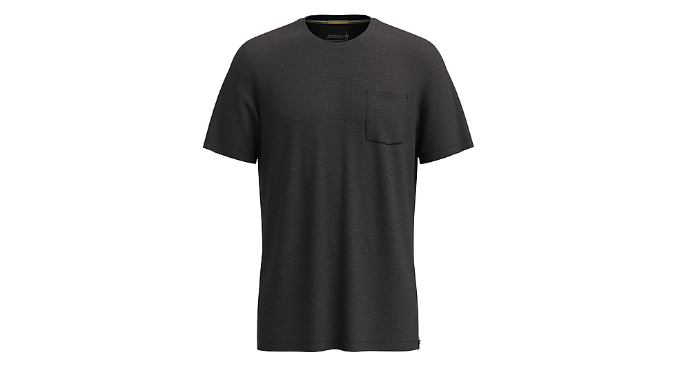Smartwool Merino Hemp Blend Short Sleeve Pocket Tee - Mens, Black Heather, Small, SW017026A52100S000