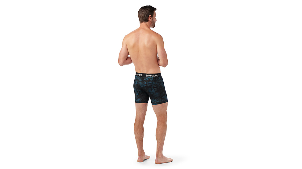 Smartwool Merino Print Boxer Brief Boxed - Mens, Twilight Blue Mountain, 2XL, SW017005P631XXL000