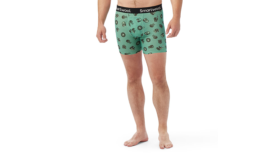 Smartwool Merino Print Boxer Brief Boxed - Mens, Zen Green Trail Ride, Extra Large, SW017005P6510XL000