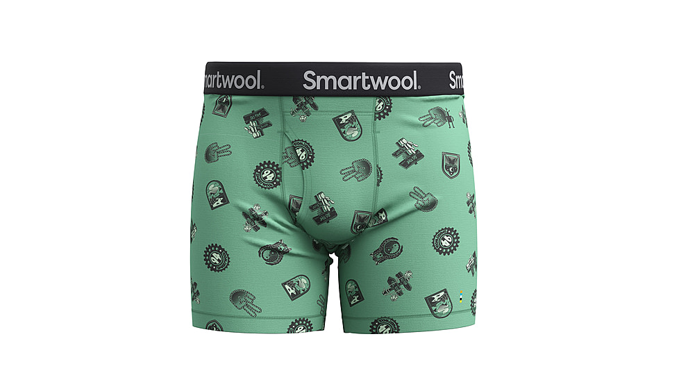 Smartwool Merino Print Boxer Brief Boxed - Mens, Zen Green Trail Ride, Extra Large, SW017005P6510XL000