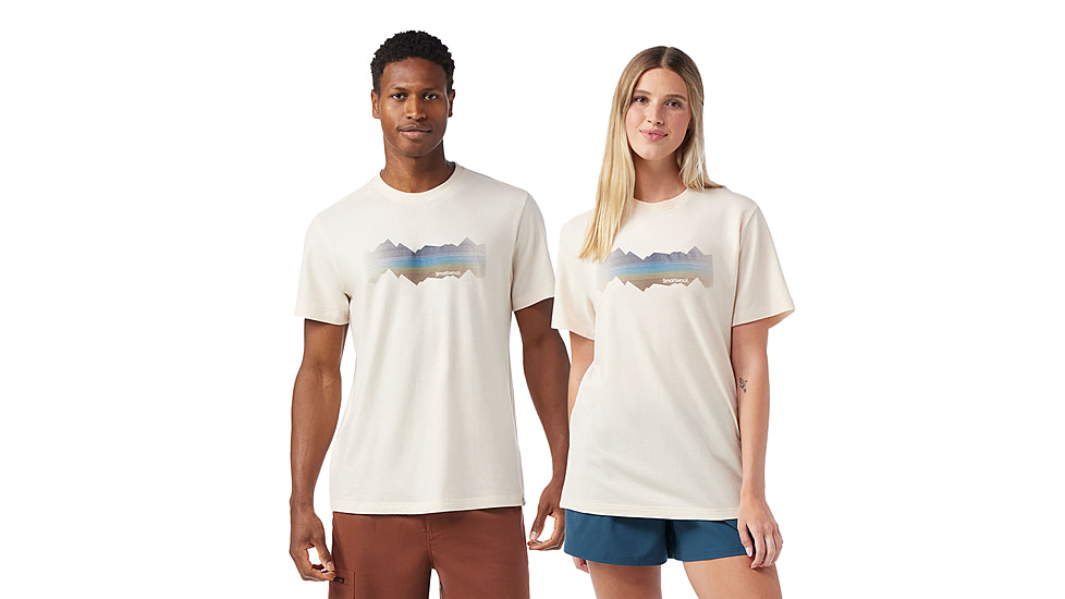 Smartwool Mountain Horizon Short Sleeve Graphic Tee, Almond, 2XL, SW002763L311XXL000