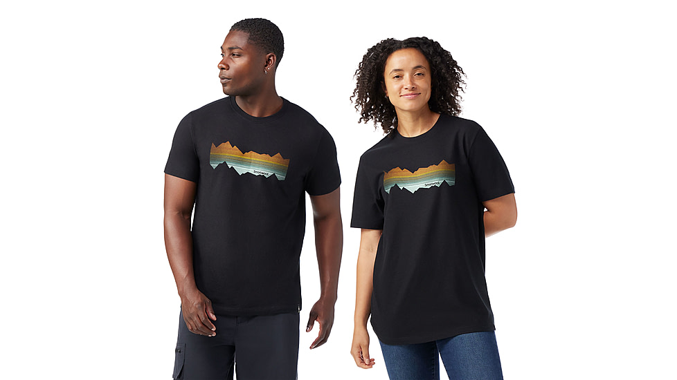 Smartwool Mountain Horizon Short Sleeve Graphic Tee, Black, Small, SW002763001100S000