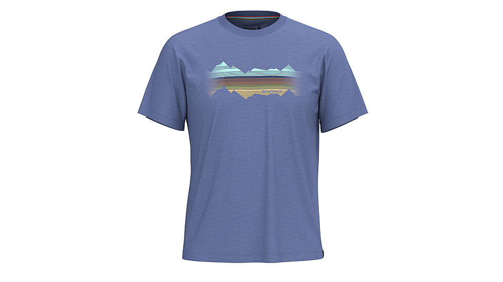 Smartwool Mountain Horizon Short Sleeve Graphic Tee, Nightfall Blue, 2XL, SW002763P431XXL000