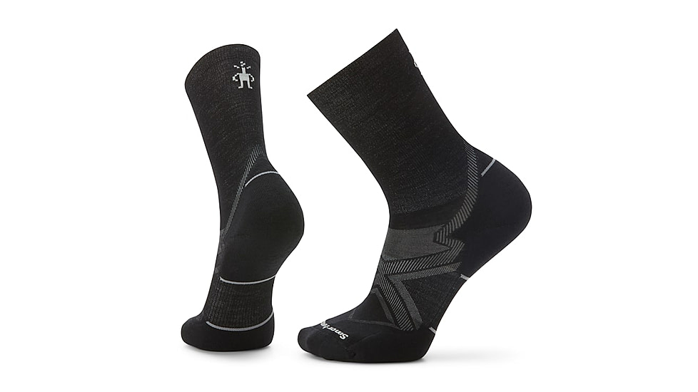 Smartwool Run Cold Weather Targeted Cushion Crew Socks, Black, Small, SW001905001100S000