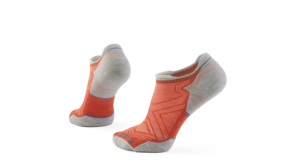 Smartwool Run Targeted Cushion Low Ankle Socks - Mens, Orange Rust/Ash, Large, SW001659P71100L000