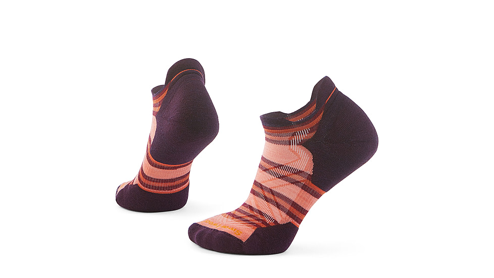 Smartwool Run Targeted Cushion Stripe Low Ankle Socks - Womens, Wild Salmon, Medium, SW001672J99100M000