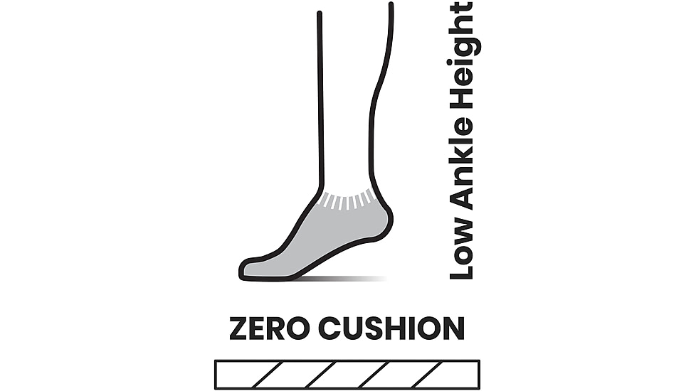 Smartwool Run Zero Cushion Low Ankle Socks - Womens, 052 Medium Gray, Small, SW001668052S