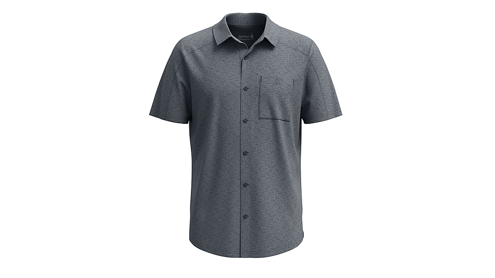 Smartwool Short Sleeve Button Down - Mens, Charcoal Heather, Small, SW016963010100S000