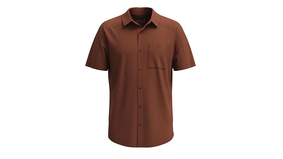 Smartwool Short Sleeve Button Down - Mens, Sable Brown, Extra Large, SW016963N2010XL000
