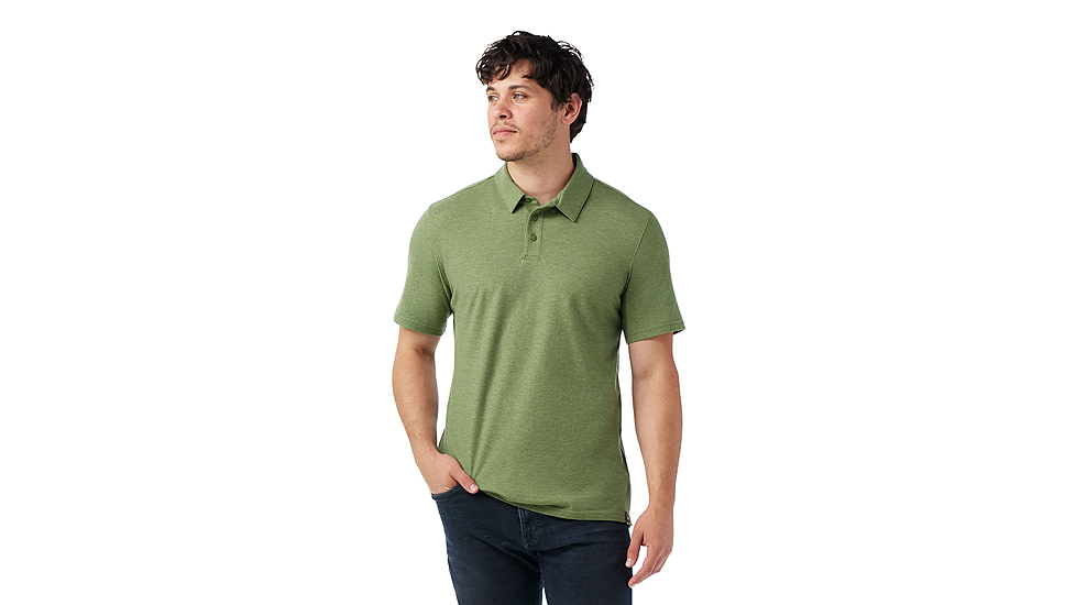 Smartwool Short Sleeve Polo - Mens, Fern Green, Large, SW002361N06100L000