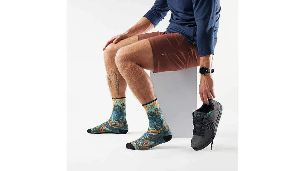 Smartwool Bike Zero Cushion Rugged Ride Print Crew Socks