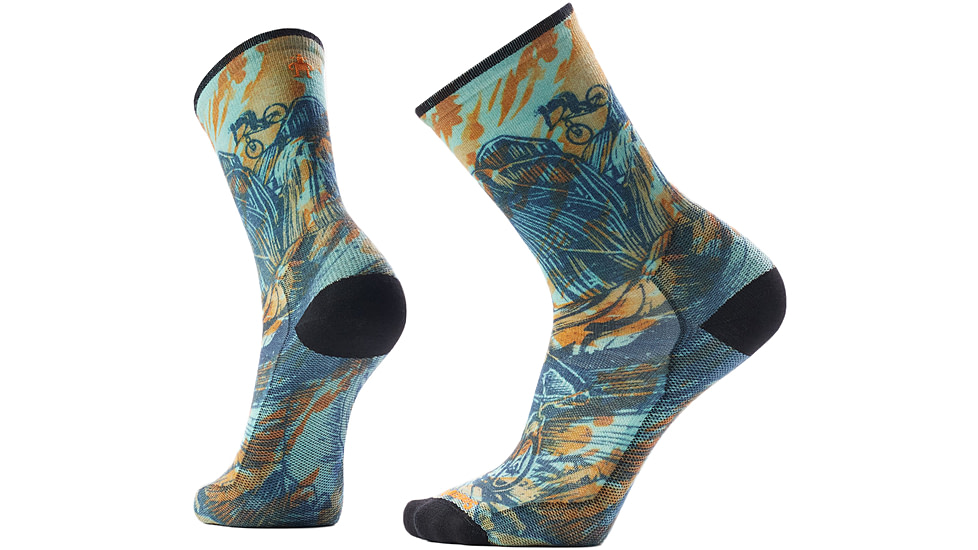 Smartwool Bike Zero Cushion Rugged Ride Print Crew Socks