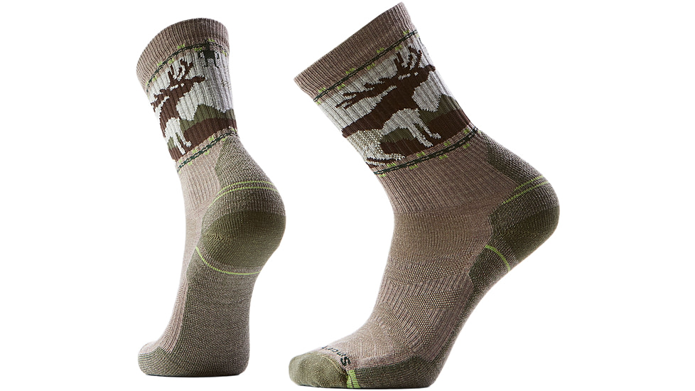 Smartwool Hike Light Cushion Mountain Moose Crew Socks - Mens